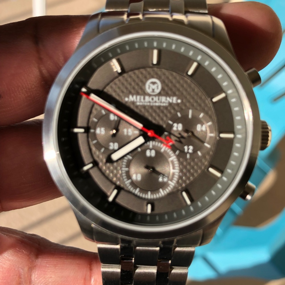 Melbourne stainless steel and carbon fiber watch